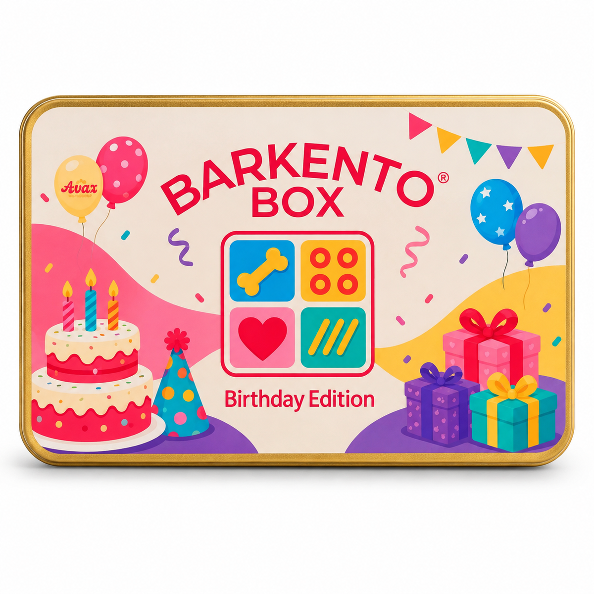 Birthday Barkento Box front