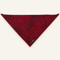Giz & Halo Red & Black Botanical dog bandana on an ivory background