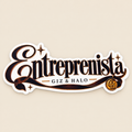 Giz & Halo Entreprenista die-cut sticker on a warm beige background