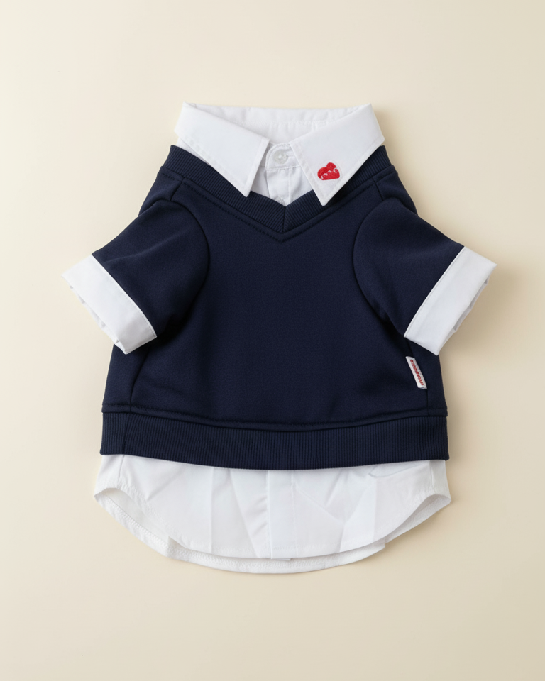 MMNB Stuart navy pullover for dogs