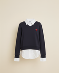 MMNB Stuart navy pullover for women