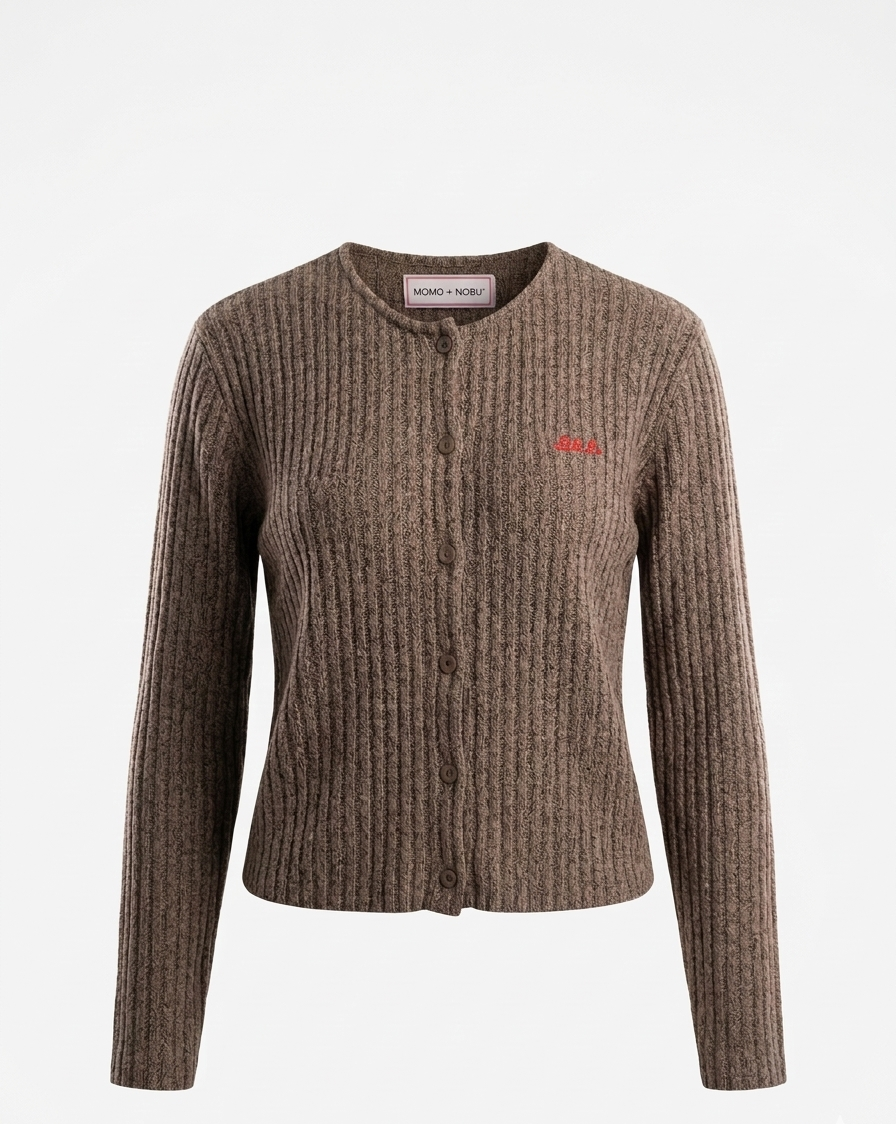 MMNB Elise fuzzy-knit cardigan for women